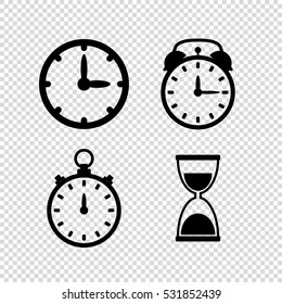 time  vector icon set