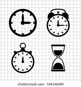 time vector icon set