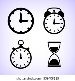 time  vector icon set