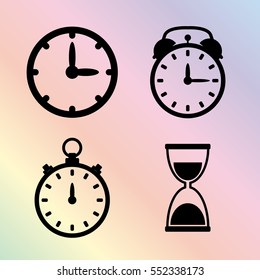 time vector icon set