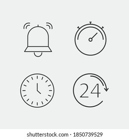 despertador de reloj de reloj de hora de icono de vector de tiempo