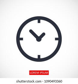 Time vector icon, stock vector illustration flat design style