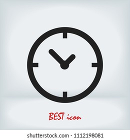 Time vector icon, stock vector illustration flat design style