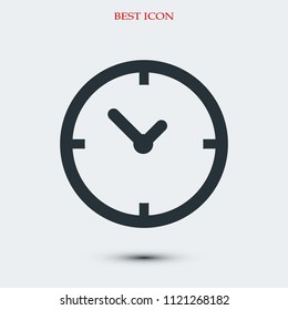 Time vector icon, stock vector illustration flat design style