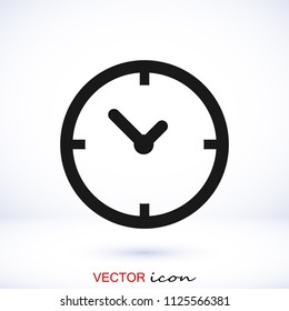 Time vector icon, stock vector illustration flat design style
