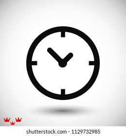 Time vector icon, stock vector illustration flat design style