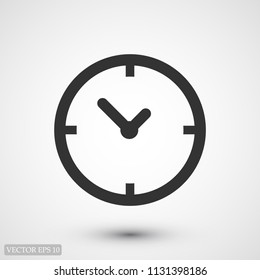 Time vector icon, stock vector illustration flat design style