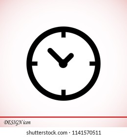 Time vector icon, stock vector illustration flat design style