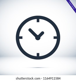 Time vector icon, stock vector illustration flat design style