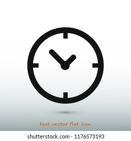 Time vector icon, stock vector illustration flat design style