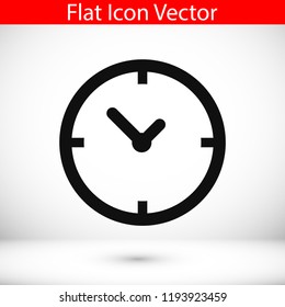 Time vector icon, stock vector illustration flat design style
