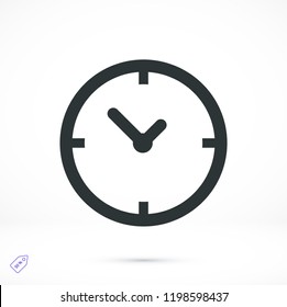 Time vector icon, stock vector illustration flat design style