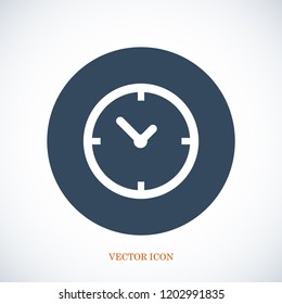 Time vector icon, stock vector illustration flat design style