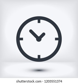 Time vector icon, stock vector illustration flat design style