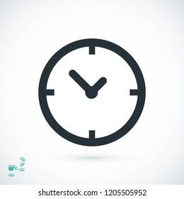 Time vector icon, stock vector illustration flat design style