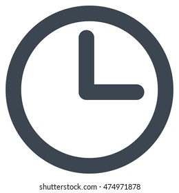 Time vector icon. Style is stroke flat icon symbol, smooth blue color, white background.