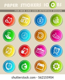 time vector icons for user interface design