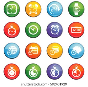 time vector icons for user interface design