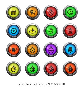 Time vector icons for web sites and user interface
