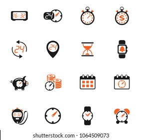 time vector icons for web and user interface design