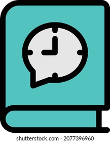ilustración de vector de tiempo aislada en un fondo transparente. iconos vectoriales de color para el concepto o los gráficos web.