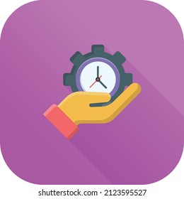 time Vector illustration on a transparent background.Premium quality symmbols.Vector line flat icon for concept and graphic design.
