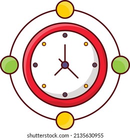 time Vector illustration on a transparent background. Premium quality symmbols. Vector line flat icons for concept and graphic design. 