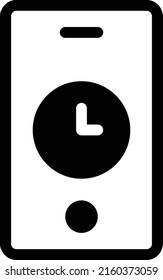 time  Vector illustration on a transparent background. Premium quality symmbols. Glyphs vector icons for concept and graphic design. 
