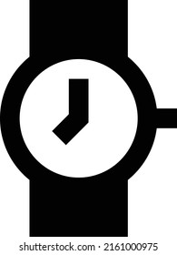 ilustración del vector de tiempo en un fondo transparente. Símbolos de calidad superior. Iconos vectoriales de glifos para diseño de conceptos y gráficos. 
