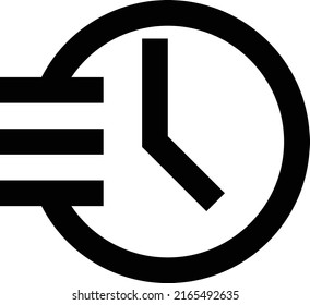 Ilustración del vector de tiempo en un fondo transparente.Símbolos de calidad premium.Iconos vectores de trazo para el diseño de conceptos y gráficos.