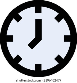 Ilustración de vectores de tiempo en un fondo transparente.Símbolos de calidad premium.Icono vectorial de trazo para el concepto y el diseño gráfico.