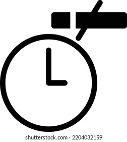 Time-Vektorgrafik auf transparentem Hintergrund. Hochwertige Symbole. Glyphen Vektorsymbole für Konzept und Grafikdesign. 
