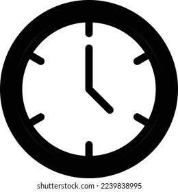 Ilustración del vector de tiempo en un fondo transparente. Símbolos de calidad superior. Iconos vectoriales de glifos para diseño de conceptos y gráficos. 
