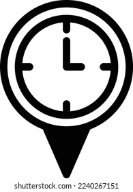 Zeit-Vektorgrafik auf transparentem Hintergrund. Hochwertige Symbole. Glyphen Vektorsymbole für Konzept und Grafikdesign.