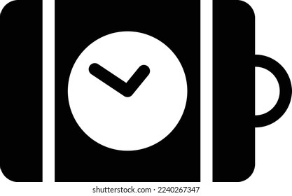 Zeit-Vektorgrafik auf transparentem Hintergrund. Hochwertige Symbole. Glyphen Vektorsymbole für Konzept und Grafikdesign.