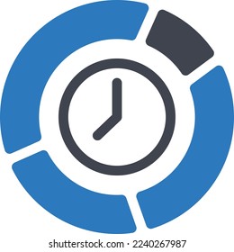 time Vector illustration on a transparent background. Premium quality symmbols. Glyphs vector icons for concept and graphic design.