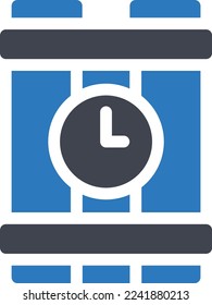 time   Vector illustration on a transparent background. Premium quality symmbols. Glyphs vector icons for concept and graphic design.