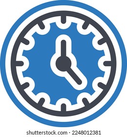 Time-Vektorgrafik auf transparentem Hintergrund. Hochwertige Symbole. Glyphen Vektorsymbole für Konzept und Grafikdesign. 
