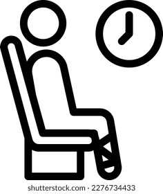 time  Vector illustration on a transparent background. Premium quality symmbols. Thin line vector icons for concept and graphic design. 
