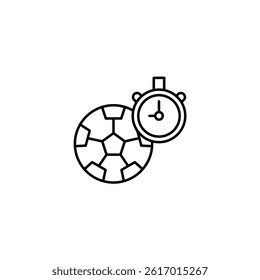 Time vector line icon icons design