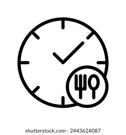 time vector line icon symbol