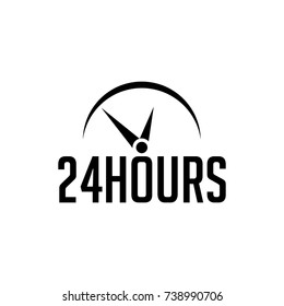 time vector logo. 24 hours logo.