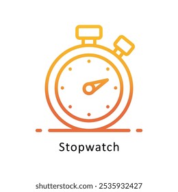 Time Vector Outline Gradient Design icon. Work In Progress Symbol on White background EPS 10 File