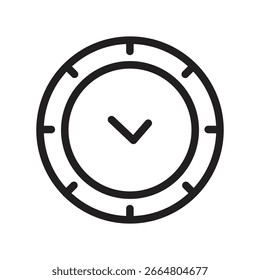 Ícone de Contorno de Vetor de Hora. Arquivo EPS 10 