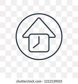 Time vector outline icon isolated on transparent background, high quality linear Time transparency concept can be used web and mobile