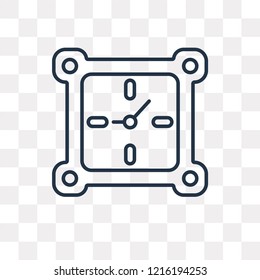 Time vector outline icon isolated on transparent background, high quality linear Time transparency concept can be used web and mobile