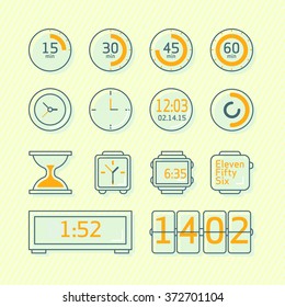 Time vector pictograms
