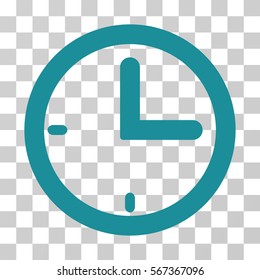 Time vector pictograph. Illustration style is flat iconic soft blue symbol on a transparent background.