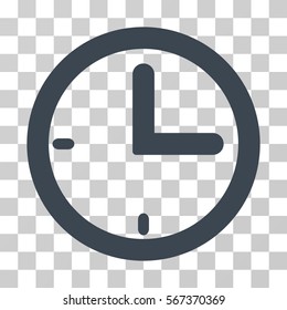 Time vector pictograph. Illustration style is flat iconic smooth blue symbol on a transparent background.