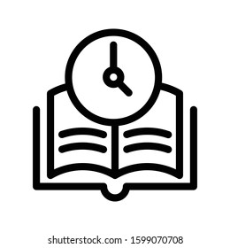 time vector thin line icon 